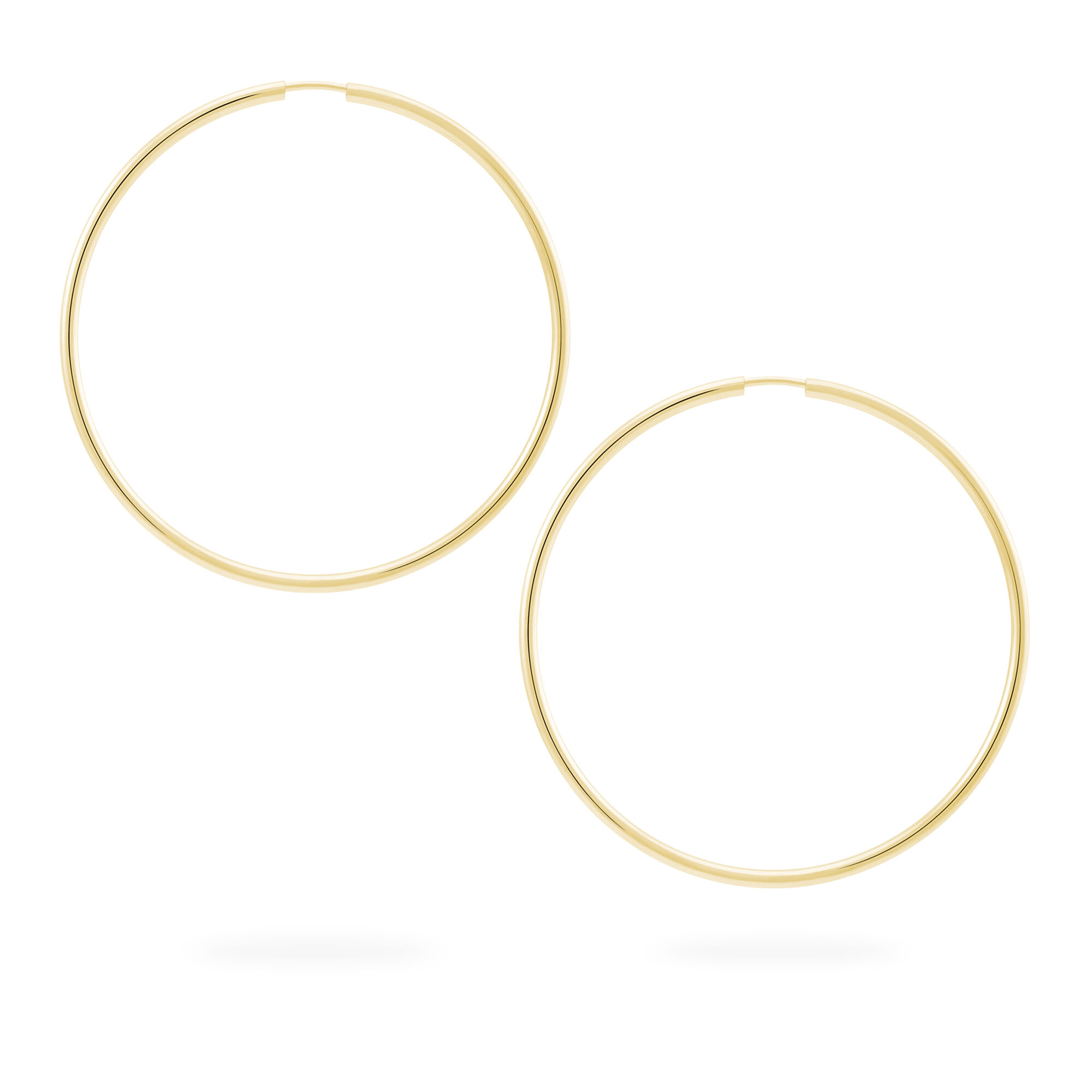 Yellow Gold Hoop Earrings, 54 mm | Birks Essentials